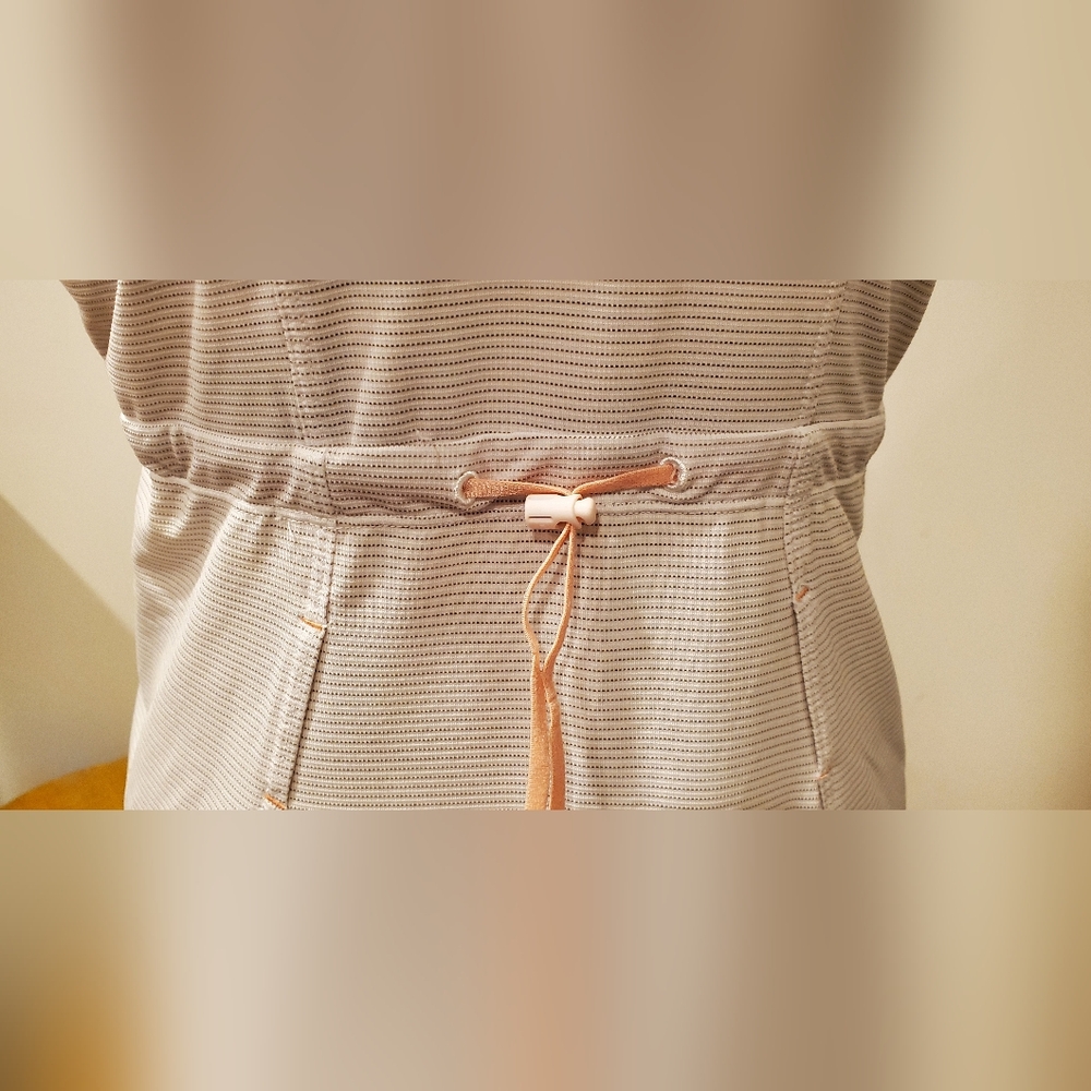 Lululemon Wet Dry Warm Toggle Tank Dress White and Gray Striped.Size S. - Picture 4 of 11